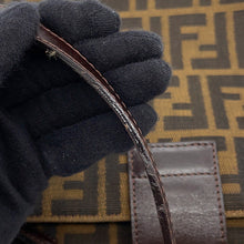 将图像加载到图库查看器中，FENDI Zucca Shoulder Bag Khaki26728 Canvas Leather
