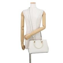 Load image into Gallery viewer, JIMMY CHOO Bonbon 2-way Tote Bag White Leather Size Small
