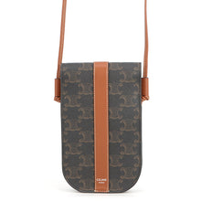 Load image into Gallery viewer, CELINE Triomphe Shoulder Phone Case Tan10H742DCH.04LU PVC Leather
