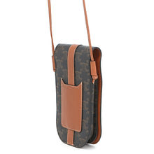 Load image into Gallery viewer, CELINE Triomphe Shoulder Phone Case Tan10H742DCH.04LU PVC Leather
