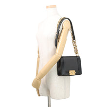 Load image into Gallery viewer, CHANEL Boy Chanel Chain Shoulder Bag BlackAS3018 Leather
