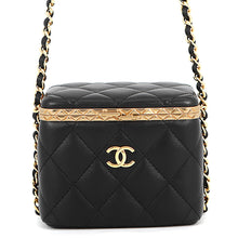 Load image into Gallery viewer, CHANEL Matelasse Chain Vanity Bag Black Lambskin
