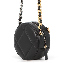 Load image into Gallery viewer, CHANEL Round Chain Shoulder Bag BlackAP0945 Lambskin
