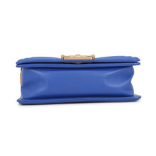 Load image into Gallery viewer, CHANEL Chevron Boy Chanel ChainShoulder BlueA67085 Lambskin Size Small
