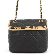 CHANEL Matelasse ChainShoulder Bag BlackAS3732 Lambskin Faux Pearl
