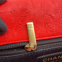 Load image into Gallery viewer, CHANEL Chevron ChainShoulder Bag Red Leather
