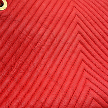 Load image into Gallery viewer, CHANEL Chevron ChainShoulder Bag Red Leather
