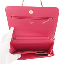 Load image into Gallery viewer, CHANEL Boy Chanel Chain Wallet PinkAP1117 Caviar Leather
