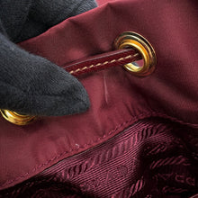 Load image into Gallery viewer, PRADA Triangle Logo Backpack BordeauxBZ0030_2AIG_F0403 Nylon Saffiano LeatherLeather
