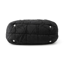 将图像加载到图库查看器中，PRADA Logo Handbag Black Nylon
