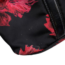 将图像加载到图库查看器中，PRADA Flower motif 2-way tote bag Black/Red Nylon Leather
