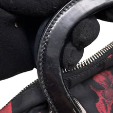 将图像加载到图库查看器中，PRADA Flower motif 2-way tote bag Black/Red Nylon Leather
