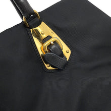将图像加载到图库查看器中，PRADA Logo Handbag BlackBN1615 Nylon Leather
