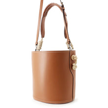 将图像加载到图库查看器中，PRADA Tambour Bucket Shoulder Bag Brown1BE050 Calf Leather
