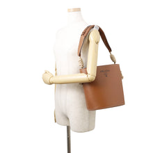 将图像加载到图库查看器中，PRADA Tambour Bucket Shoulder Bag Brown1BE050 Calf Leather

