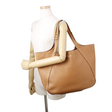 将图像加载到图库查看器中，PRADA Logo Tote Bag Brown2VG123 Leather
