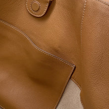 将图像加载到图库查看器中，PRADA Logo Tote Bag Brown2VG123 Leather
