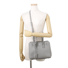 将图像加载到图库查看器中，BALENCIAGA Hampton 2-way Tote Bag Gray813362 Leather Size Mini
