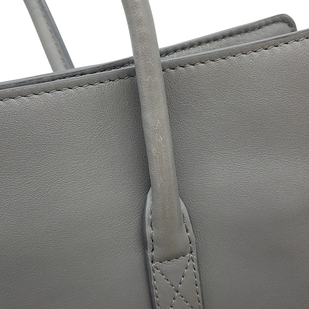 BALENCIAGA Hampton 2-way Tote Bag Gray813362 Leather Size Mini