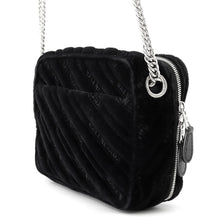 Load image into Gallery viewer, BALENCIAGA BB Reporter ChainShoulder Bag Black526678 Velour Size XS
