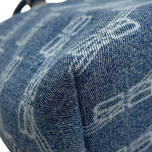 将图像加载到图库查看器中，BALENCIAGA Signature BBMonogram 2-way Tote Bag Blue702699 Denim Size Small
