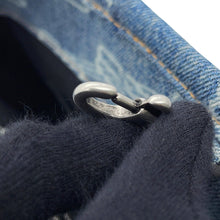 将图像加载到图库查看器中，BALENCIAGA Signature BBMonogram 2-way Tote Bag Blue702699 Denim Size Small
