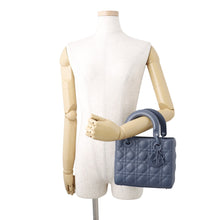 Load image into Gallery viewer, Dior Lady Dior Ultra Matte Cannage 2-way Bag Denim BlueM0538ILOI_M94B Leather Size Small

