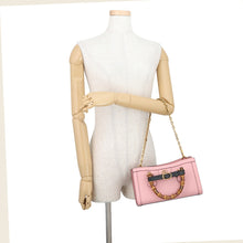 将图像加载到图库查看器中，GUCCI Diana 2way Tote Bag Pink735153 Leather Size Small

