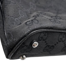 将图像加载到图库查看器中，GUCCI GG Canvas Tote Bag Black113015 Canvas Leather

