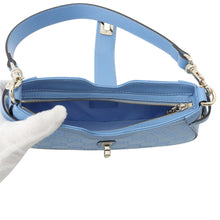Load image into Gallery viewer, GUCCI Moonside Shoulder Bag Light Blue786035 Leather Canvas
