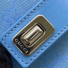 Load image into Gallery viewer, GUCCI Moonside Shoulder Bag Light Blue786035 Leather Canvas
