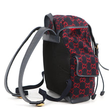 Load image into Gallery viewer, GUCCI GG Wool Backpack Navy/Red598184 GG wool
