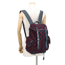 Load image into Gallery viewer, GUCCI GG Wool Backpack Navy/Red598184 GG wool
