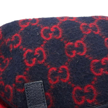 Load image into Gallery viewer, GUCCI GG Wool Backpack Navy/Red598184 GG wool
