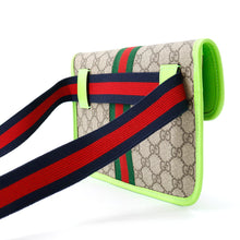 将图像加载到图库查看器中，GUCCI Offdia Crossbody Bag Light Green/Red/Green752597 PVC Leather
