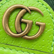 将图像加载到图库查看器中，GUCCI Offdia Crossbody Bag Light Green/Red/Green752597 PVC Leather
