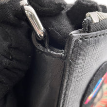 将图像加载到图库查看器中，GUCCI GG Supreme Shoulder Bag Black/Blue/Red474137 PVC Leather

