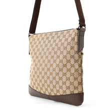 将图像加载到图库查看器中，GUCCI GG Canvas Shoulder Bag Brown145857 Canvas Leather
