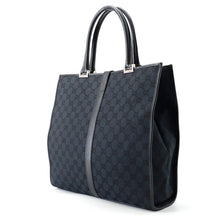 将图像加载到图库查看器中，GUCCI GG Canvas Jackie Tote Bag Black002・1064 Canvas Leather
