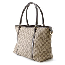 将图像加载到图库查看器中，GUCCI GG Supreme Tote Bag Beige/Brown197953 PVC Patent Leather
