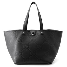将图像加载到图库查看器中，GUCCI Jumbo GG Tote Bag Black818771 Leather Size Medium
