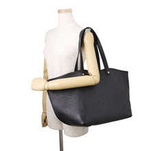 将图像加载到图库查看器中，GUCCI Jumbo GG Tote Bag Black818771 Leather Size Medium
