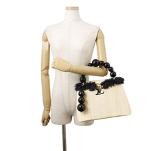Load image into Gallery viewer, LOUIS VUITTON Capucines Jean-Michel Othoniel Artie Capucines Collection Natural/Noir Raffia Size MM
