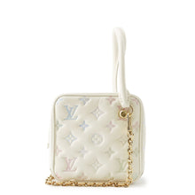 将图像加载到图库查看器中，LOUIS VUITTON Square Bag White/MulticolorM23059 Mongram Emboss
