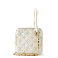 LOUIS VUITTON Square Bag White/MulticolorM23059 Mongram Emboss