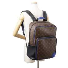 将图像加载到图库查看器中，LOUIS VUITTON Dean Backpack Noir/BlueM45867 Monogram Macassar Canvas

