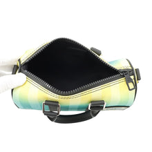 将图像加载到图库查看器中，LOUIS VUITTON Keepall Green/YellowM59949 Damier stripe Size XS
