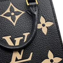 Load image into Gallery viewer, LOUIS VUITTON Petit Sac Plat Noir/BeigeM81416 Bicolor Monogram Empreinte Leather
