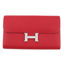 将图像加载到图库查看器中，HERMES Constance Wallet Rouge Casaque Epsom

