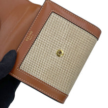 Load image into Gallery viewer, CELINE Triomphe Compact Wallet Natural/Tan10D782DB2.02NT Calf Leather/Canvas
